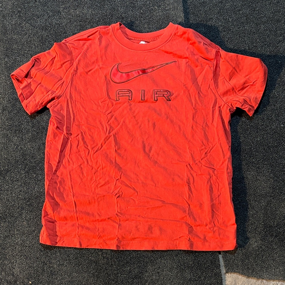 Nike Red Air Logo Mens Tee